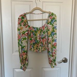 Tropical long sleeve top. Size XS. New with tags.